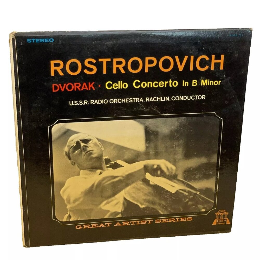 Rostropovich/Dvorak Cello Concerto In B Minor (Vinyl) Hall Of Fame HOFS 523 VG